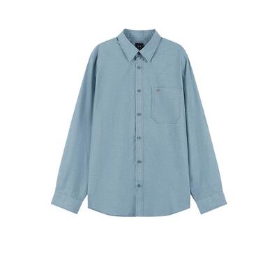 阿玛尼男士休闲长袖衬衫