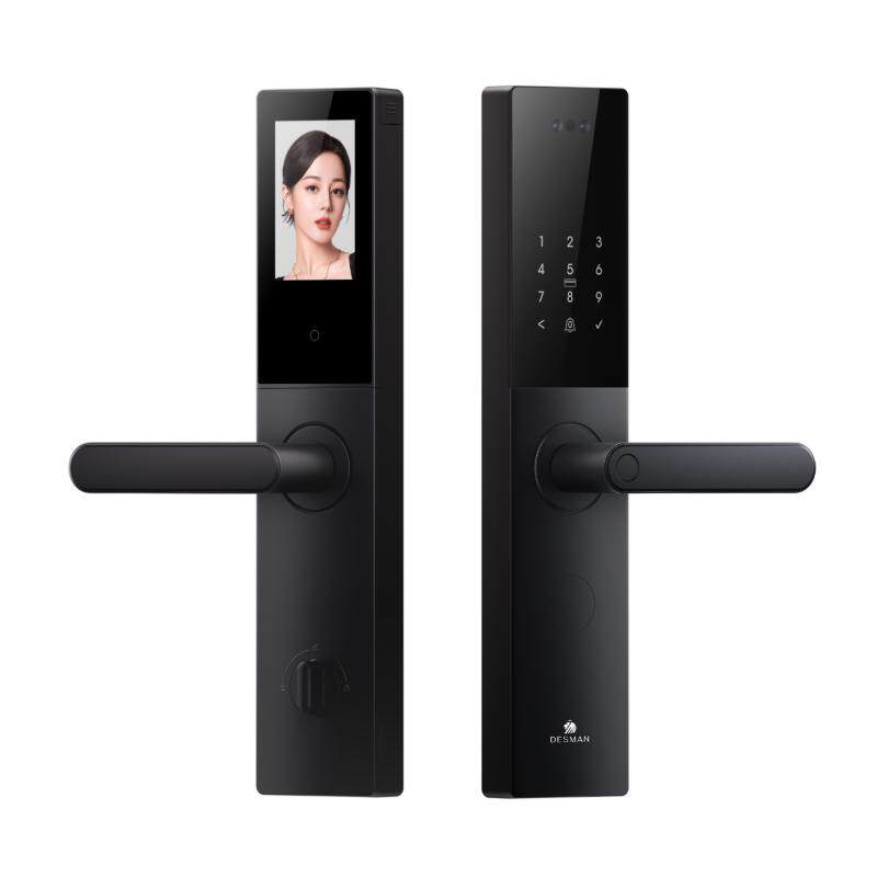 德施曼智能门锁人脸识别猫眼大屏指纹密码防盗锁家用电子小嘀V20F