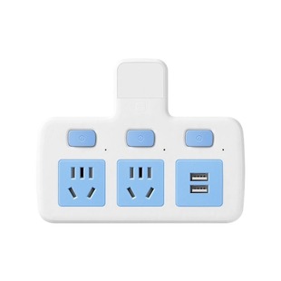正品多功能插座转换器无线扩展插排USB夜灯多孔位插头面板一转多
