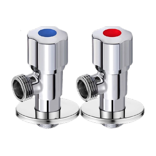 潜水艇全铜角阀热水器水龙头冷热水通用大流量马桶4分加长三角阀