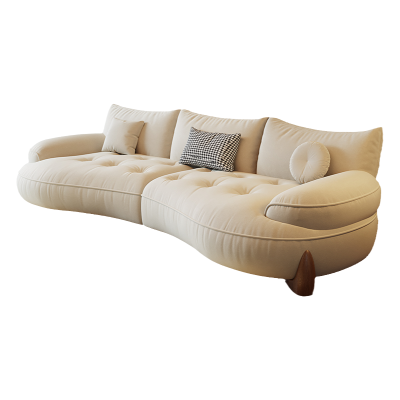 中古风猫抓皮乳胶客厅沙发