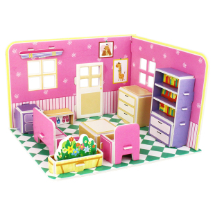 儿童拼图立体3d模型纸手工制作拼装房子3到6岁以上男女孩益智玩具