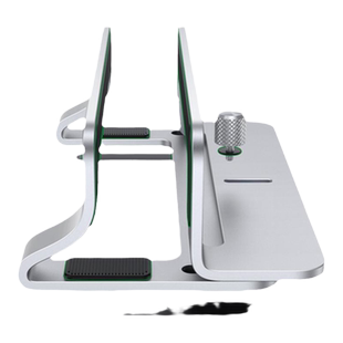 绿联笔记本立式支架直立适用Macbook电脑iPadmini竖立收纳架平板支撑置物架散热游戏本办公桌面铝合金底座