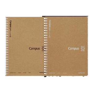 日本kokuyo国誉牛皮纸线圈本Campus笔记本B5软线圈不易硌手学生本子