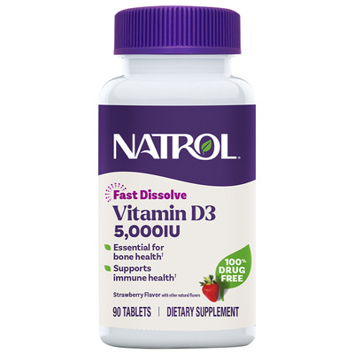 Natrol成人补钙VD3维生素D390片