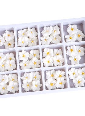 鸡蛋花巧克力翻糖小白花成品摆件