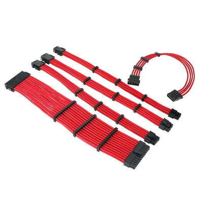 主板24p延长线电脑电源cpu8p显卡8pin加长线sata供电纯铜镀锡包网