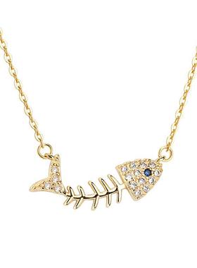 鱼骨简约气质网红送女友闺蜜项链