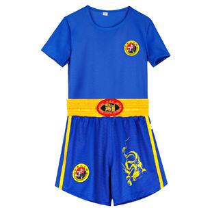 儿童拳击散打服套装男女童专业格斗服比赛训练自由搏击武术泰拳服