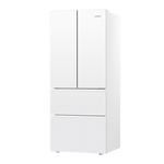 海尔白色法式电冰箱342L升家用风冷无霜黑金净化一级双变频Leader