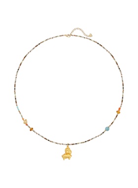 鱼头星星轻奢精致马上有钱时尚感小马吊坠天然虎眼石女生饰品项链