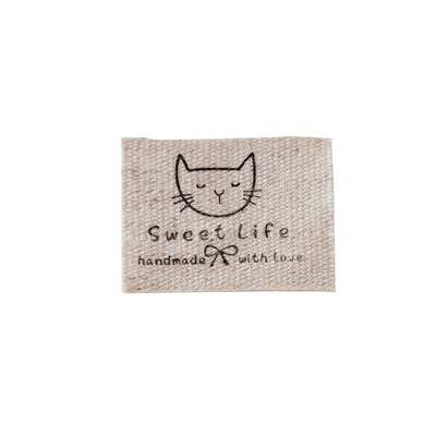 纯棉印唛标小兔小猫小狗布标