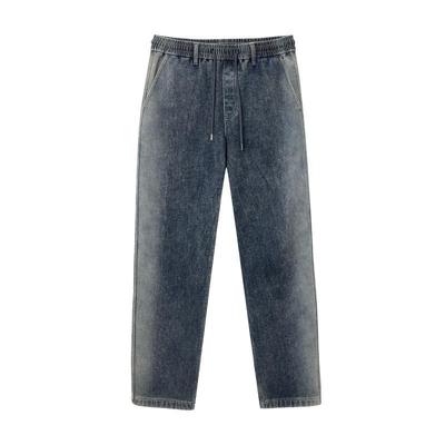 绫致杰克琼斯男士冬水洗渐变牛仔裤宽松加绒内里时尚百搭裤子