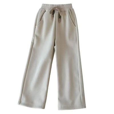 女童加绒直筒裤儿童一体绒长裤