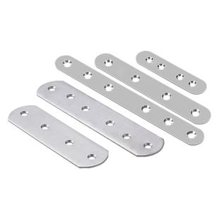 加厚不锈钢角码一字型直片固定器连接件平角铁木桌椅家具直条铁片