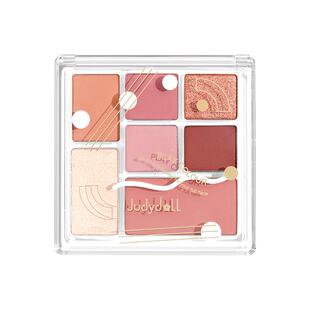 【详情更优惠】JudydoLL橘朵玩趣七巧板眼影盘大地色高光修容原木