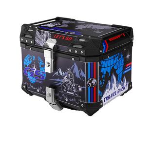 铝合金摩托车尾箱46L方箱储物箱底座电动车后备箱骑行防水春风