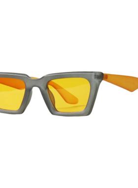 磨砂质感橙色朋克可配近视墨镜