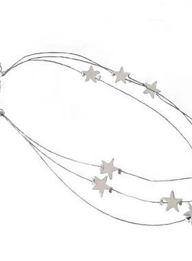 暗黑多层项圈五角星冷淡风锁骨链