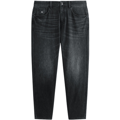 【商场同款】太平鸟男装 潮流休闲灰色水洗修身牛仔裤男B1HAF3132