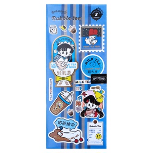 安和露丝 吃吃主题烫金收纳贴纸 手帐拼贴 手机电脑封面装饰贴画