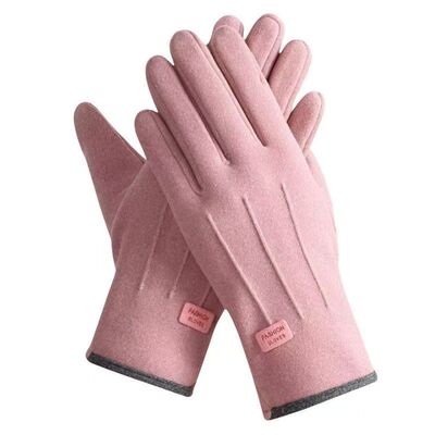 手套男女士秋冬季加绒保暖触屏防滑防寒户外电动车骑行开车外卖员