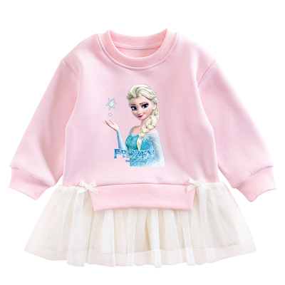 女童秋冬加绒连衣裙薄绒亲肤保暖