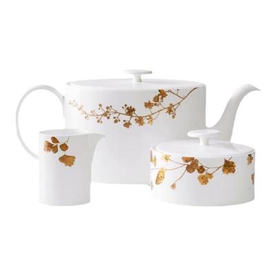 WEDGWOOD威基伍德王薇薇Vera Wang灿金花园壶糖奶三件组套装