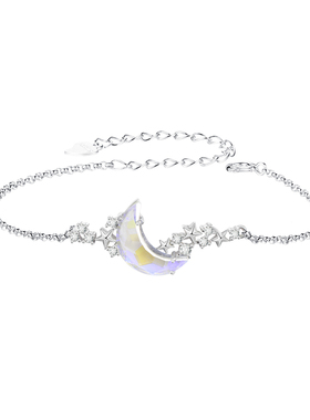 正品月溅星河设计感纯银女生手链