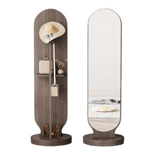 旋转穿衣镜衣帽架一体试衣镜女生卧室家用真实高级感落地全身镜子