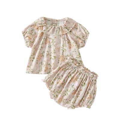 棉恋森婴儿衣服夏季薄款分体套装