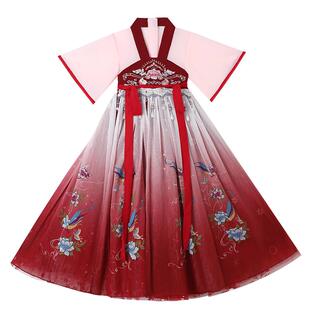 汉服女童2025新款秋季儿童国风中秋节唐装连衣裙古风超仙古装春秋