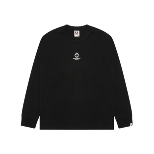 Aape旗舰店男装秋冬扑克徽章休闲简约潮流长袖T恤1716XXP