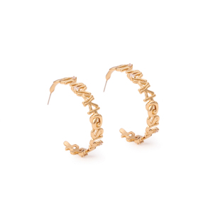 SUMIYAKI 金属字母ins风个性简约C圈耳环耳饰