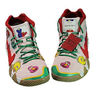 STY custom球鞋手绘改制 NIKE Kyrie 4 德鲁大叔 毛绒联名风格