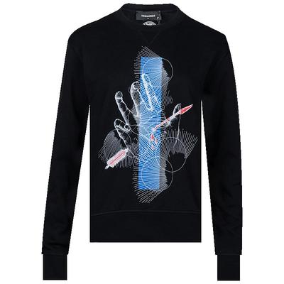 Dsquared2加绒全棉圆领卫衣