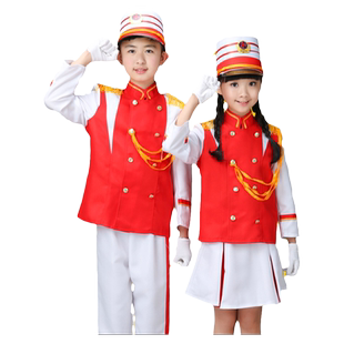 国庆幼儿园鼓号队少儿升旗手服装儿童仪仗队少先队管乐队表演服装