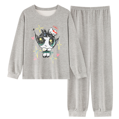 德绒秋冬季睡衣女款长袖长裤2025新款可爱卡通少女学生冬天家居服