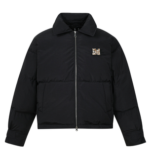 MEDM 鸭绒简约纯色魔术贴牙刷绣羽绒服冬美式百搭情侣保暖外套潮