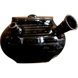 三点水南蛮柴烧急须壶中式侧把壶复古茶壶单壶功夫茶具陶瓷泡茶壶