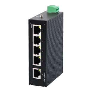 巢客 工业级M12航空头交换机百兆千兆5口8口16口24口导轨式以太网交换机非管理型集线器工业卡轨式交换机