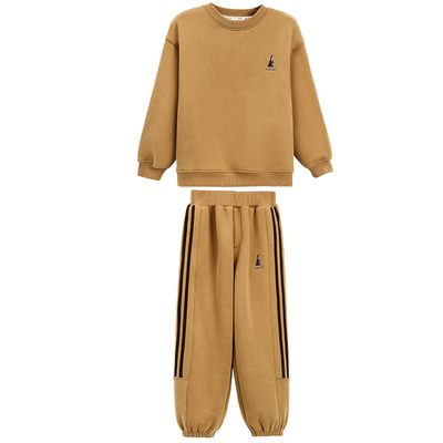 女童加绒卫衣套装女大童