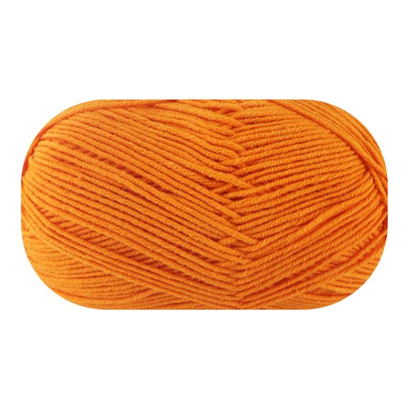 4股精梳棉牛奶毛线团线球手工钩针编织花束diy玩偶材料包宝宝毛衣