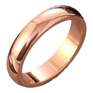 钛钢冷淡风素圈细戒指女小众高级感不掉色18K玫瑰金情侣指环尾戒