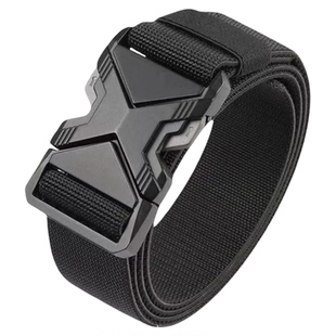 对插扣弹力腰带男款户外休闲松紧皮带合金头多功能工装男士裤腰带