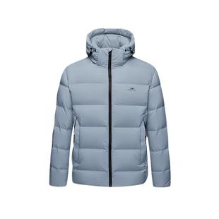 HLA/海澜之家加厚连帽羽绒服男士25冬季新款保暖纯色男装羽绒外套