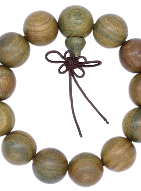 绿檀木雕刻楞严咒字佛珠手串黑檀沉香红檀木檀香念珠手链文玩