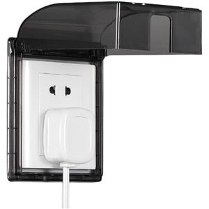 86型粘贴式防水插座盒卫生间浴室开关防水罩保护盖插头挡水保护盒