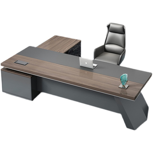 老板办公桌简约现代桌椅组合新中式大班台单人总裁桌经理办公家具