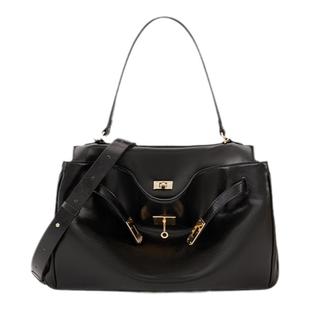 新年礼物ELLE女包油蜡软牛皮高级感单肩包通勤手提包大容量托特包